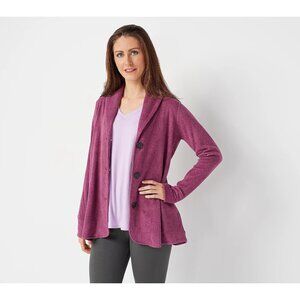 Cuddl Duds Fleecewear Cardigan XS Shawl Collar Cozy Lounge Relaxed Fit